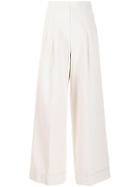 Stefano Mortari Classic Palazzo Trousers - Neutrals