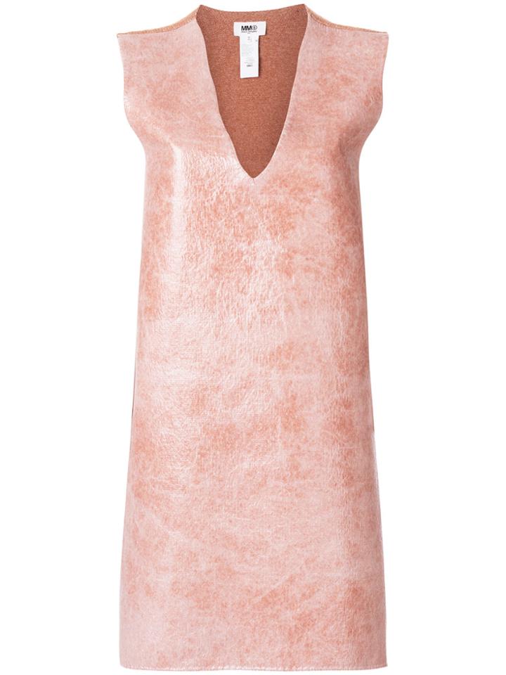 Mm6 Maison Margiela V-neck Shift Dress - Pink & Purple