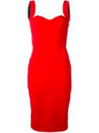 Victoria Beckham Sleeveless Fitted Dress, Women's, Size: 8, Red, Triacetate/polyester/acetate/silk