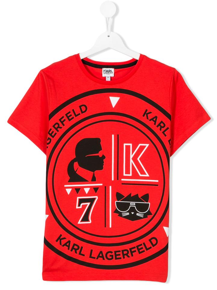Karl Lagerfeld Kids Karl Print T-shirt - Red