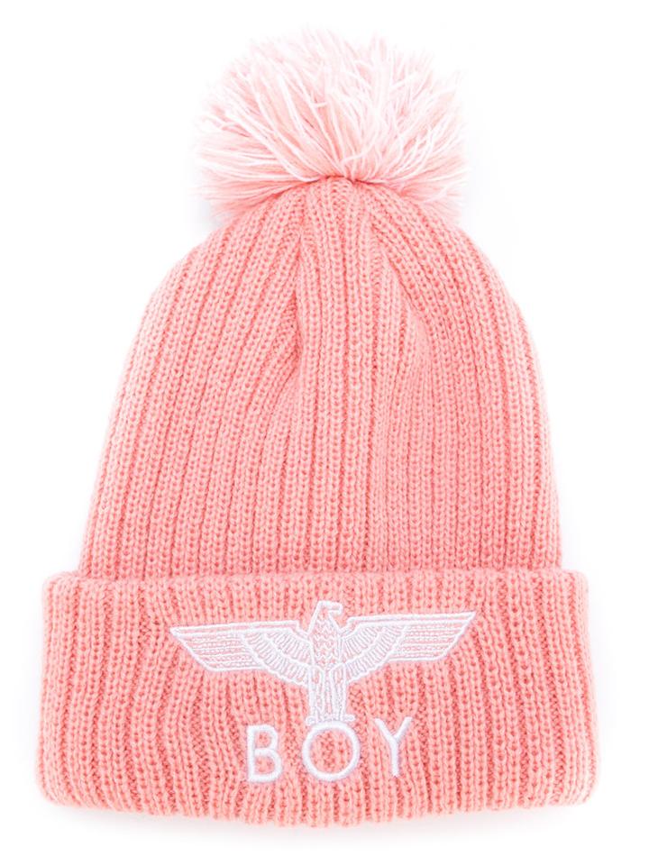 Boy London - Eagle Knitted Beanie - Kids - Acrylic - One Size, Nude/neutrals