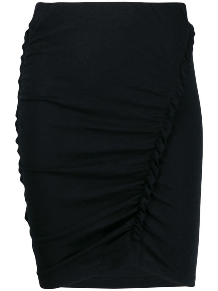 Iro Ruffle Trimming Pencil Skirt - Black