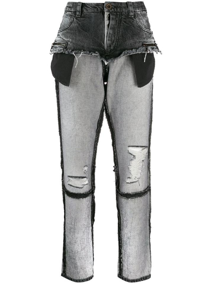 Unravel Project Distressed Denim Jeans - Blue