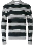 Salvatore Ferragamo Textured Striped Sweater - Grey