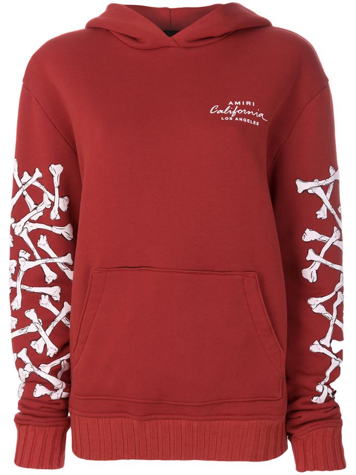 Amiri Bones Oversized Hoodie - Red