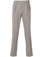 Pt01 Check Tailored Trousers - Brown