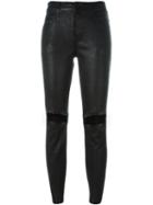 Rta Distressed Leather Pants, Women's, Size: 26, Black, Lamb Skin/cotton/polyurethane