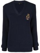 Gucci Pre-owned Vintage Logos Long Sleeve Knit Sweater - Blue