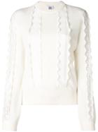 Chloé Ribbed Lace Jumper - White