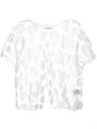 Julien David Transparent Woven Top - White