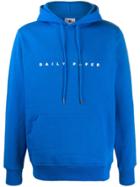 Daily Paper Logo Print Hoodie - Blue