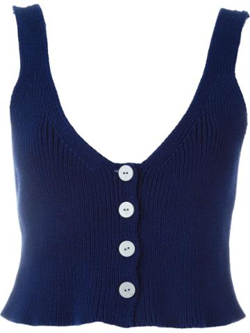 Krizia Vintage Knit Crop Top