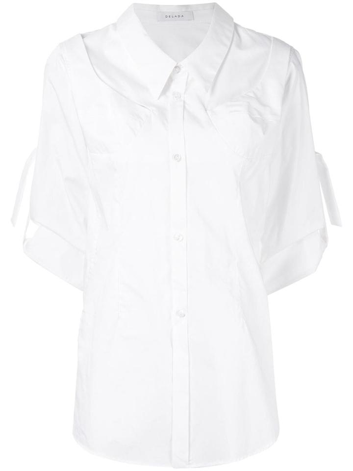 Delada Cut Out Detail Shirt - White
