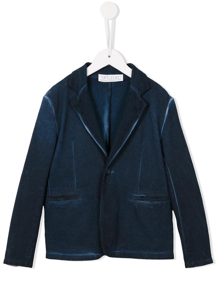 Opililai Single Button Blazer, Toddler Boy's, Size: 2 Yrs, Blue