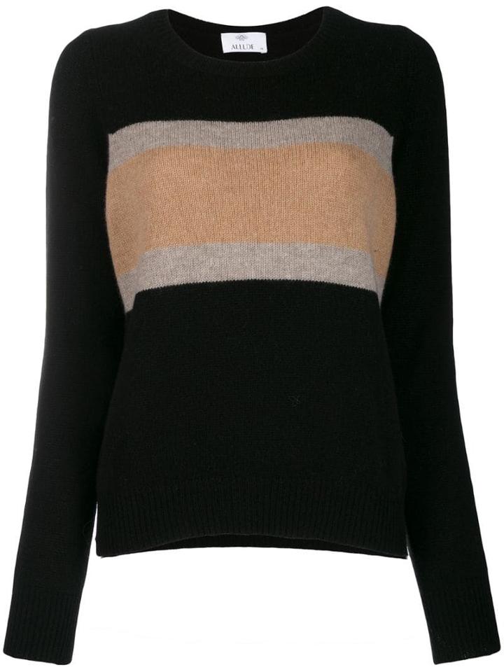 Allude Ribbed Jumper - Black