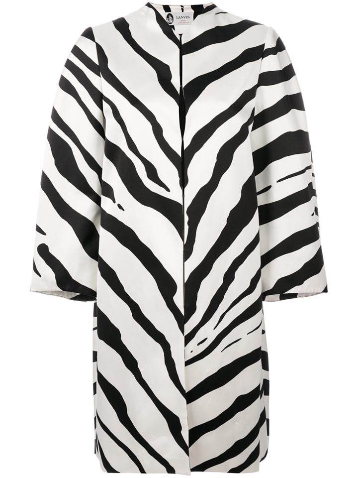 Lanvin Zebra Print Coat - Black