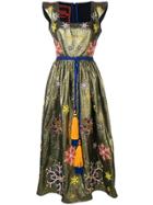 Yuliya Magdych Snowflakes Embroidered Dress - Gold