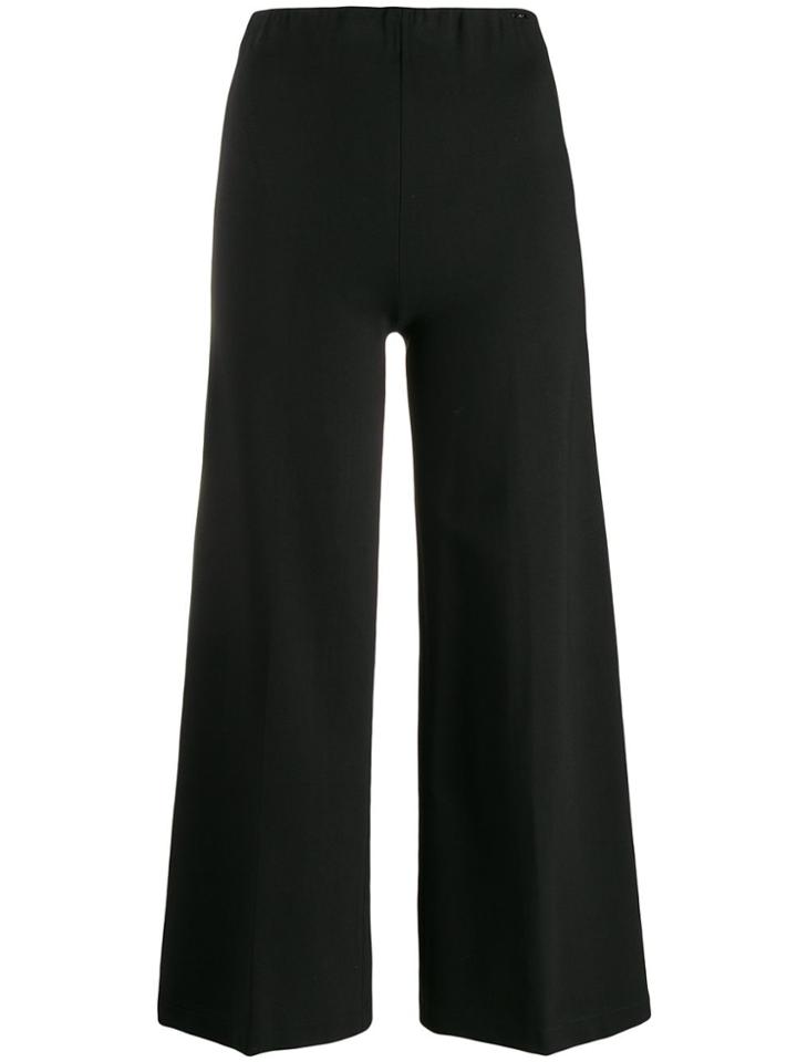 Liu Jo Cropped Wide-leg Trousers - Black