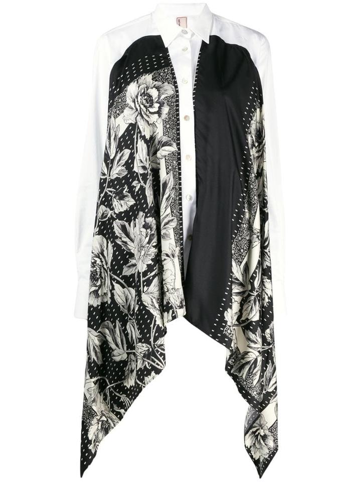 Antonio Marras Longline Printed Panel Shirt - White