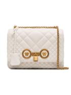 Versace White Quilted Chain Shoulder Bag
