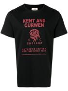 Kent & Curwen Logo Rose Band Printed T-shirt - Black