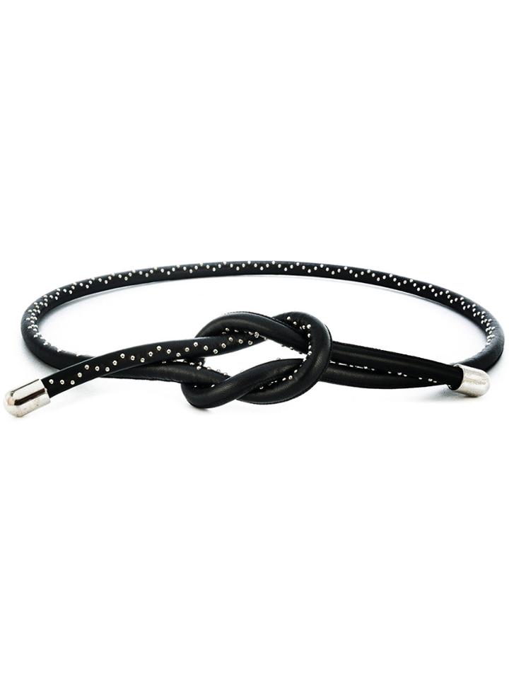 Red Valentino Embellished Tubular Belt - Black