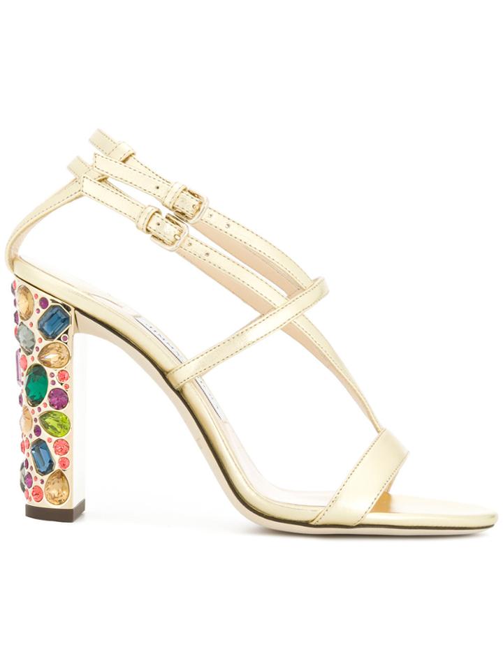 Jimmy Choo Maeve 100 Sandals - Metallic