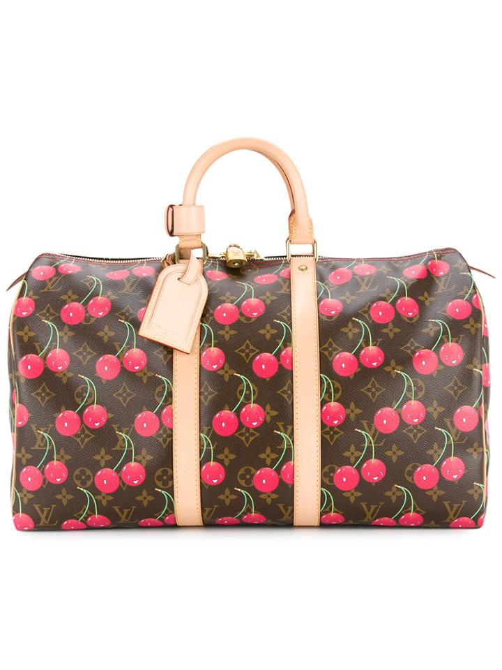 Louis Vuitton Vintage Cherry Keepall 45 Travel Handbag - Brown