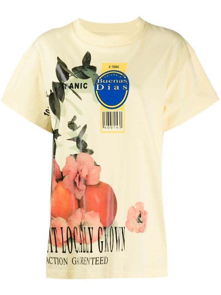 Maison Margiela Fruit Print T-shirt - Yellow