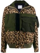 Sacai Leopard Print Jacket - Neutrals