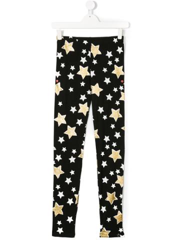 So Twee By Miss Grant Teen Glitter Star Leggings - Black