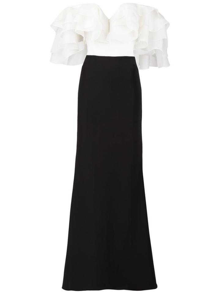 Christian Siriano Ruffled Off-shoulder Dress