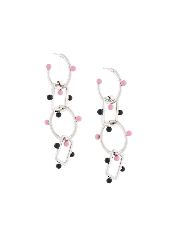 Marni Large Chain Pendant Earrings - Grey