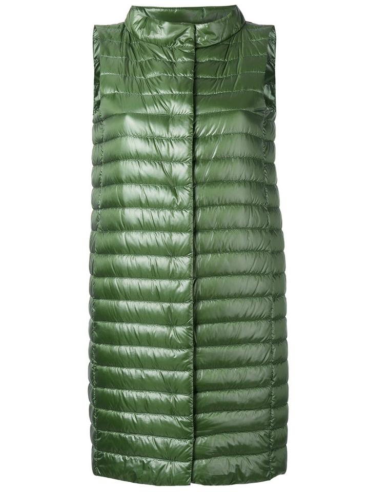 Herno Mid-length Bomber Coat, Women's, Size: 46, Green, Polyamide/cotton/feather Down