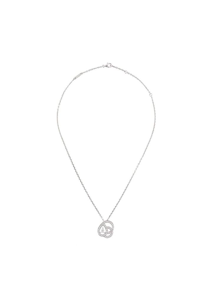 Boucheron 18kt White Gold Diamond Pendant Necklace - Silver