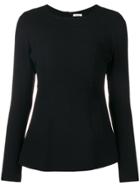 P.a.r.o.s.h. Fitted Long Sleeve Blouse - Black