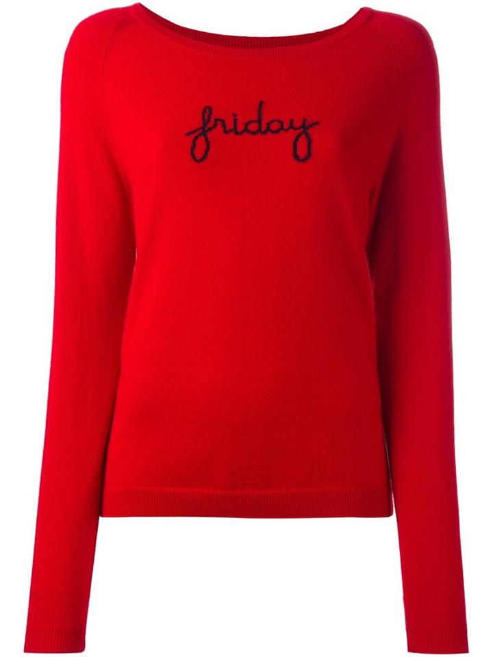 Chinti And Parker 'friday' Raglan Sweater, Women's, Size: Medium, Red, Cashmere