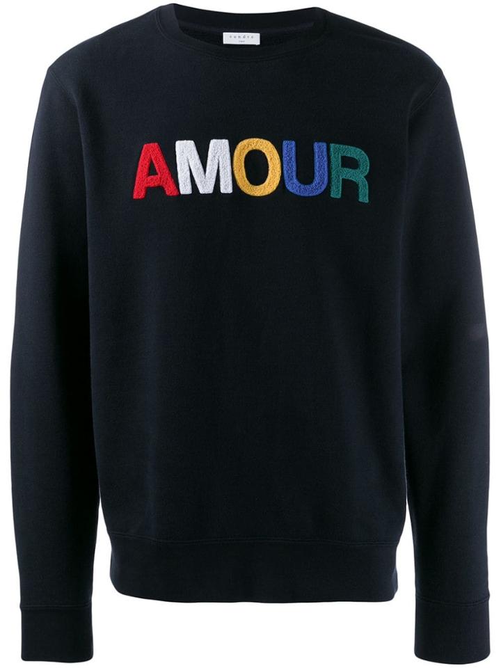 Sandro Paris Amour Sweatshirt - Blue