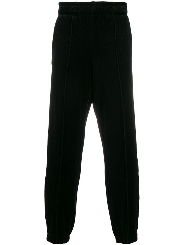 Laneus Stripe Trim Sweatpants - Black
