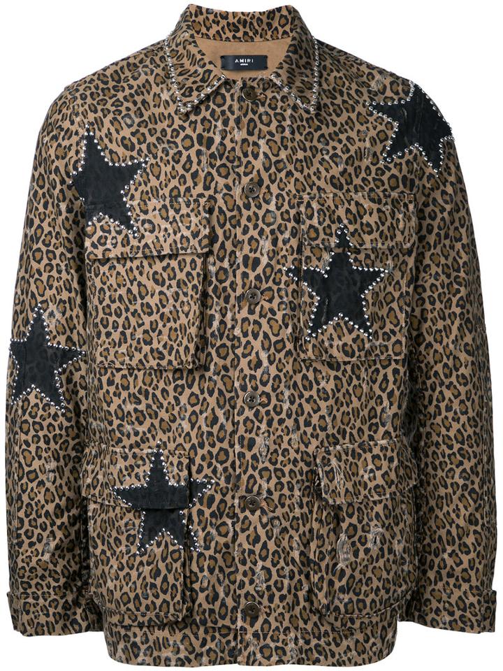Amiri - Star Print Shirt Jacket - Men - Cotton - S, Brown, Cotton