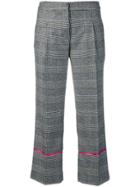 Ermanno Ermanno Cropped Plaid Trousers - Grey