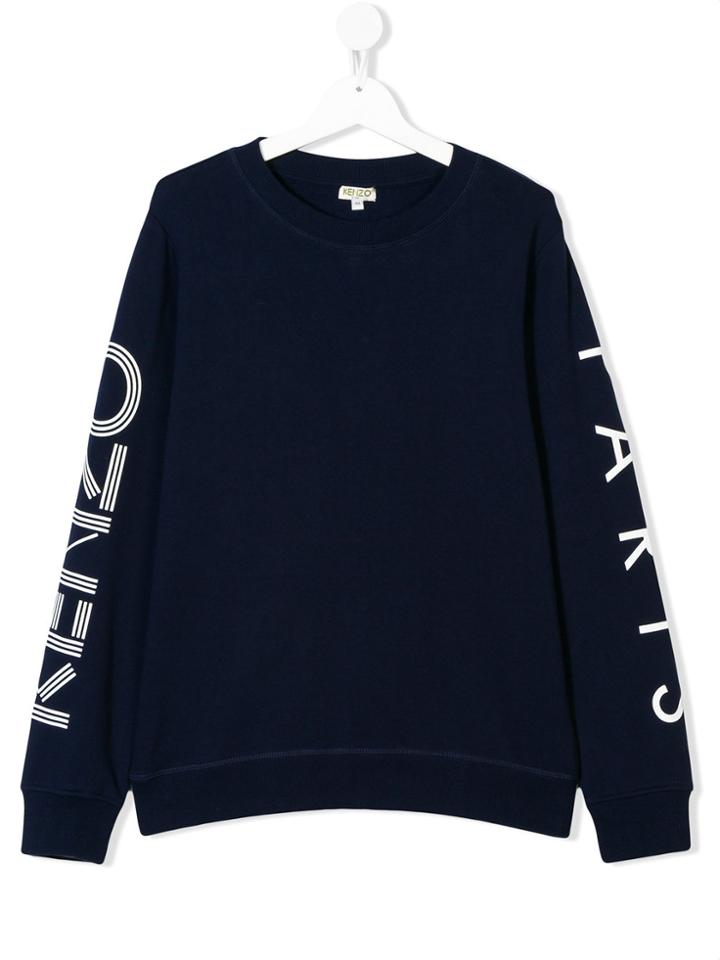 Kenzo Kids Logo Sleeve Sweatshirt - Blue