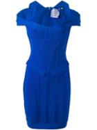 Hervé Léger Lilliana Fitted Dress, Women's, Size: M, Blue, Rayon/nylon/spandex/elastane