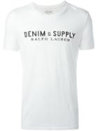 Ralph Lauren Logo Print T-shirt, Men's, Size: Small, White, Cotton