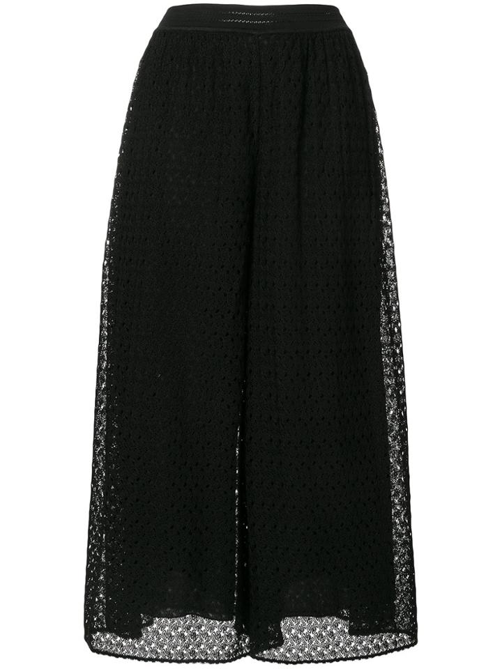 Missoni Crochet Wide Leg Trousers - Black