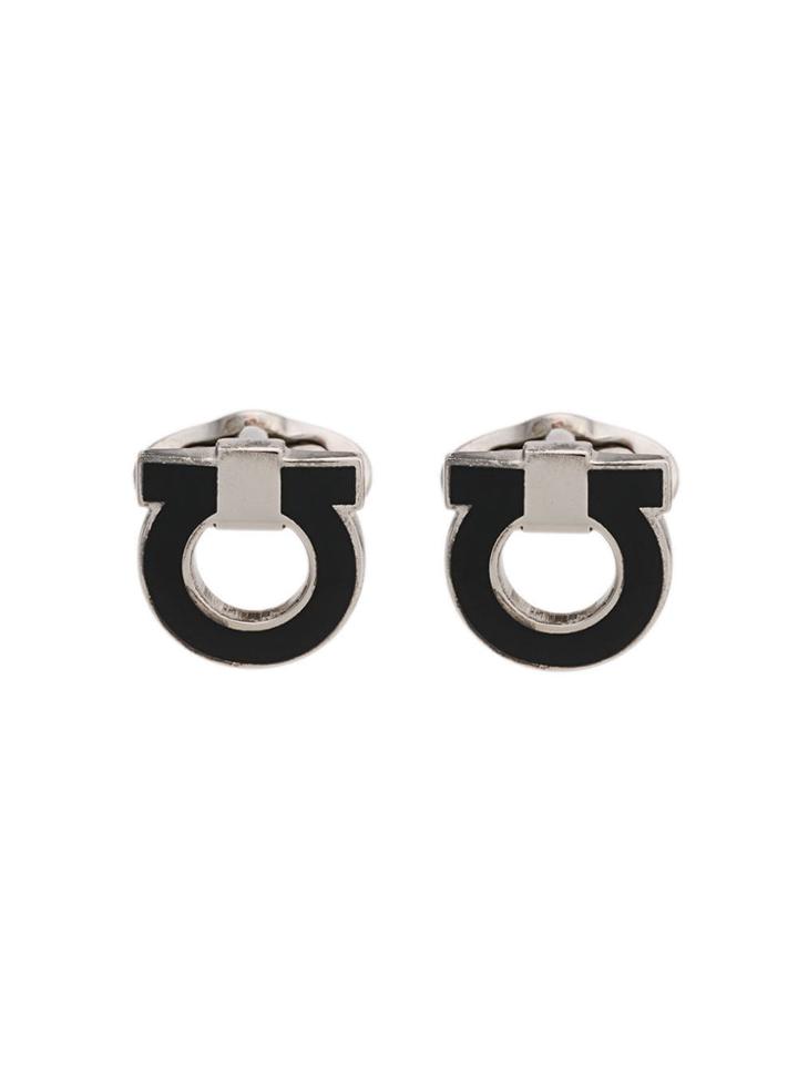 Salvatore Ferragamo Gancino Cufflinks - Silver