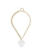 Isabel Marant Crystal Heart Necklace - Metallic