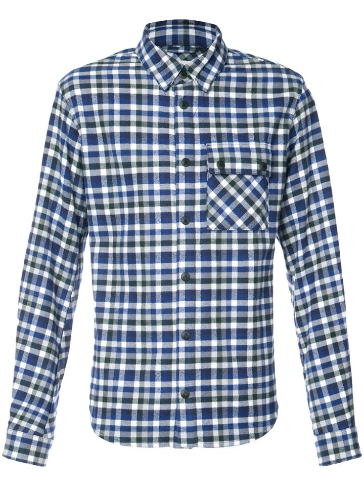 Aztech Mountain Checked Loge Shirt - Blue