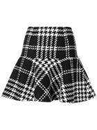 Paule Ka Houndstooth Ruffle Mini Skirt - Black