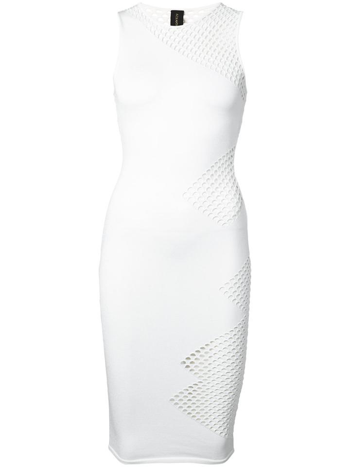 Sleeveless Fishnet Dress - Women - Polyamide/polyester/viscose - 1, White, Polyamide/polyester/viscose, Alexandre Vauthier